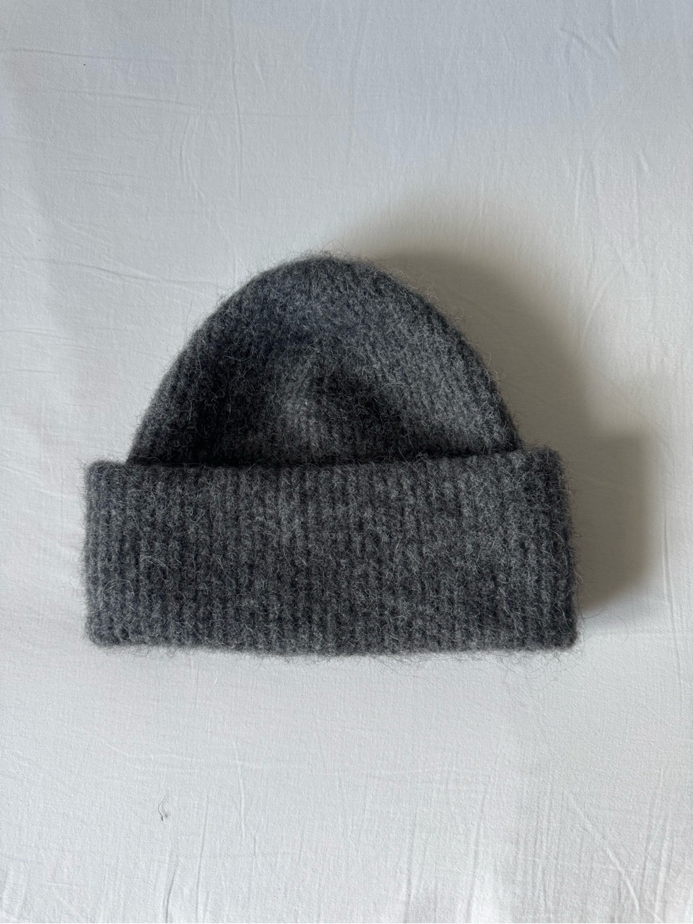 Arket Alpaca-Wool Blend Beanie in Dark Grey